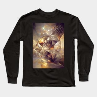 Golden abstract geometry Long Sleeve T-Shirt